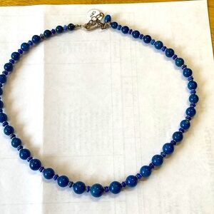Sterling silver and lapis lazuli necklace🌺